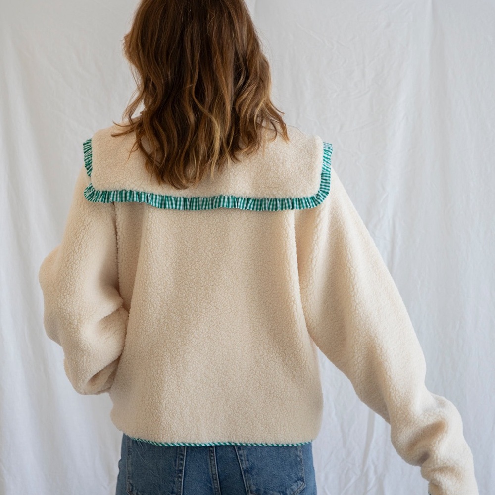 Things Between - Thea Jacket - Cream/Green - Picture 3 of 5
